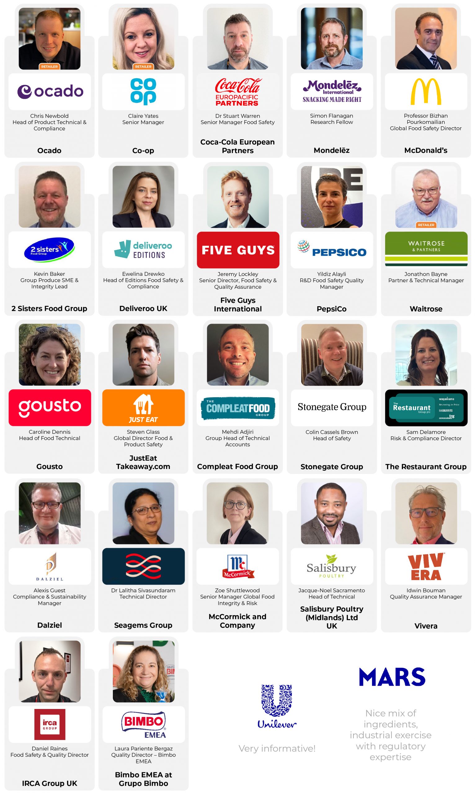 Conference speakers tile